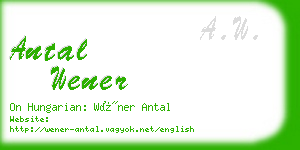 antal wener business card